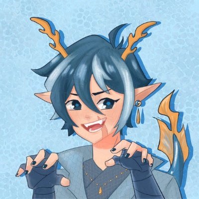 PNGtuber River Dragon (Warning: will consume glue if left unattended) Art/Design by @yoonbyeolja | Banner/Logo by @KagamiEnzo