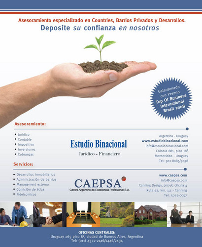 caepsa's profile picture. creada 1999.Consultora especializada en Fideicomisos.Condominios y Barrios Cerrados. Creadora de la marca AMANECERES. Desarrolladora Inmobiliaria.