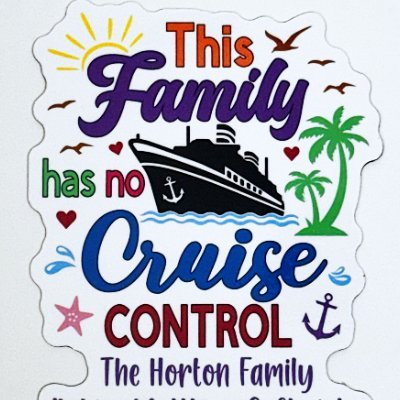 Cruise Door Magnets for the family. Personalized to make your vacation special. Dozens of different styles