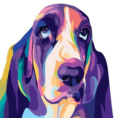 We sell original high quality dog illustrations. We specialise in digital vector art, using bright vibrant colors in a ‘pop art’ style