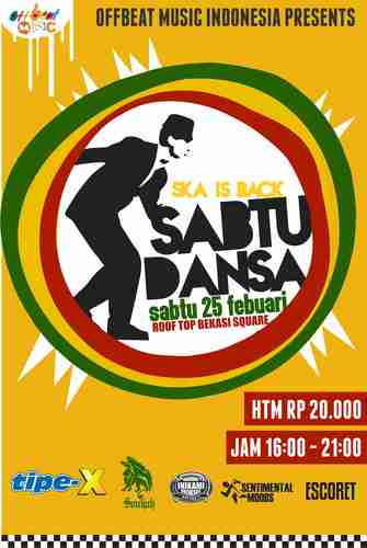 Berdansa bersama Tipe-X, Souljah, Sentimental Moods, B.I.O, Es Coret di SABTU DANSA | 25 Feb 2012 | Roof Top Bekasi Square | 20rb.
