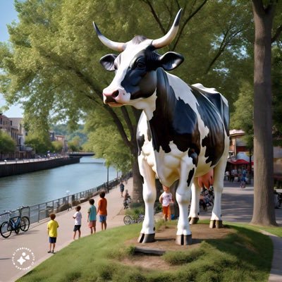 Kadie, the Amazing Colossal Cow! 👈 How COOL is that?! A LONG STANDING Columbus Ga Icon and a Holstein cutie. 🐮🐄 1967 Kadie’s original social media account