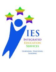 The mission of the IES team is to provide data driven, research-based and technology infused professional learning opportunities for the Erie 2 region.