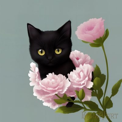 薔薇と黒猫📷オールドレンズ (#EmmAiart のタグはAiイラストです) 🦋KARUNAちゃんのYOUTUBE係担当 ▶https://t.co/66uxLBayFQ