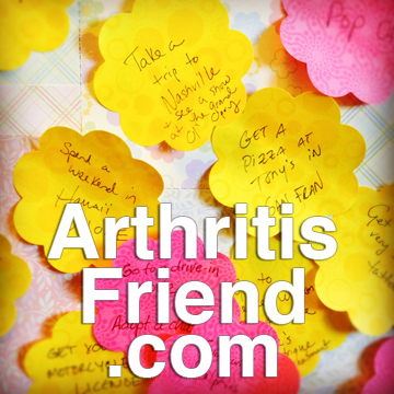 arthritisfriend's profile picture. I'm Sheryl. As a Rheumatoid Arthritis patient, I think a lot about how to best live a happy and healthy life. I write a newsletter about it, too.