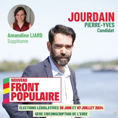 Candidat #NouveauFrontPopulaire aux élections législatives des 30 juin et 7 juillet 2024 sur la 5ème circonscription de l'Eure #circo2705