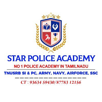 StarPolice_Offi's profile picture. 👑 No.1 Police Training Academy in Tamilnadu for 𝐓𝐍𝐔𝐒𝐑𝐁 𝐒𝐈 & 𝐏𝐂
🪖🎖 Physical Training for 𝐀𝐑𝐌𝐘, 𝐀𝐈𝐑𝐅𝐎𝐑𝐂𝐄 & 𝐍𝐀𝐕𝐘