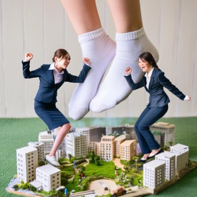巨大女•サイズフェチに魅了される人のためのアカウントです。#巨大女 #サイズフェチ #giantess #sizefetish #靴下フェチ #足フェチ #靴下 #socks