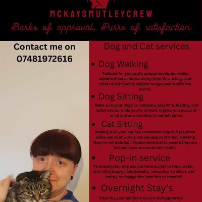 As a dedicated dog walker and pet sitter, I provide loving care for both dogs and cats in Layton, Bispham, Blackpool, Cleveleys, and Thornton.