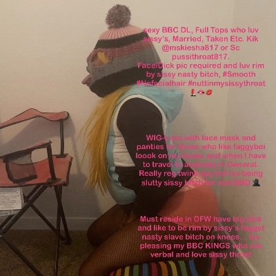 Dfwfag817's profile picture. sexy sissy sub bitch faggot throat. For Black big dick men only in the dalls-FortWorth Area or who travel to Texas follow me only. Vids for approved followers💋