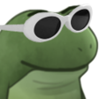 Churd_RS's profile picture. low quality png frog wearing sunglasses
