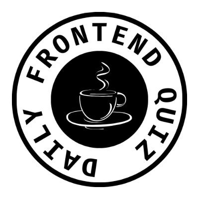 frontendquiz's profile picture. 🖥️ Daily frontend quizzes!
HTML | CSS | JS & more.
Join the #feQuizChallenge 🚀

https://t.co/t2ETMVyzI6