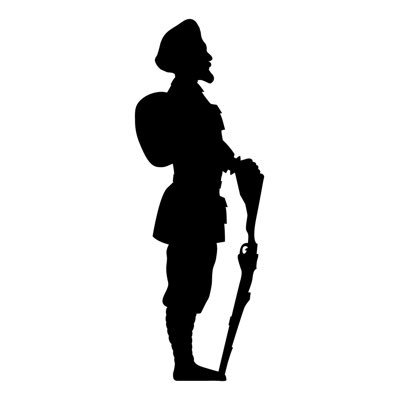 A silhouette of a Sikh soldier to honour the service and sacrifice of the hundreds of thousands of Sikhs during WW1/2. We will remember them #SikhSubedar