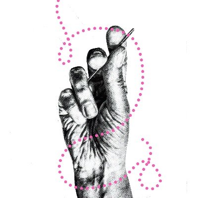 Artist with a craft agenda, comes armed with needles.