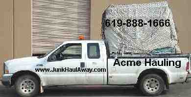 Acme Hauling can pick up your junk & Appliances for a low price. 619-888-1666 We offer dumpster service.
