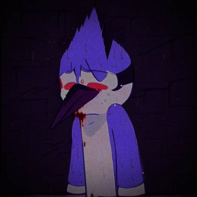 crowforkotlin's profile picture. sad mordecai...