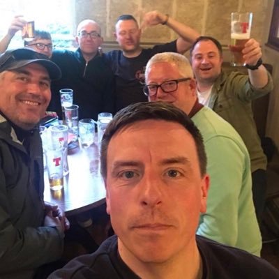 @AnnanAthleticFC supporters group as seen on @TheTerraceTV. Founder members are: @olliejim77, @stinkermc, @colin81green and @pablodiabolo. 🖤💛 🏴