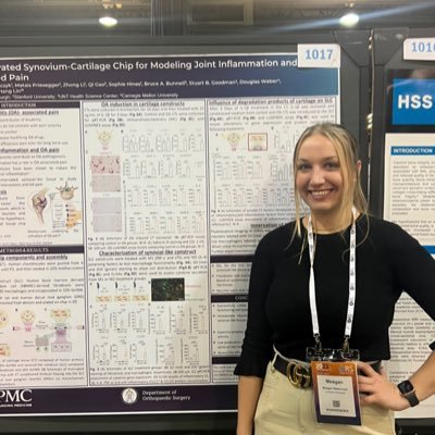 University of Pittsburgh Bioengineering PhD Candidate | Lin Lab Joint Pain on a chip | T32 CATER Fellow | T32 CBTP Fellow | OAC Communications editor