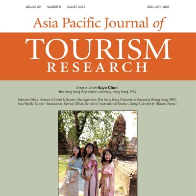 APJTR is indexed in the SSCI and focused on Tourism Research. Editor-in-Chief: @kayechon | Managing Editor: @hmroblaw | Social Media Editor:@WangRuoyuan