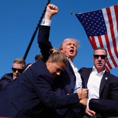 I am here for Trump - the greatest president in US history. That is all.