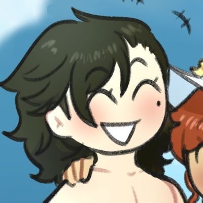 My name Skii. Am just here for the funny. I like robots. Art by @buniitabrush. Ryoji/Aegis shipper.