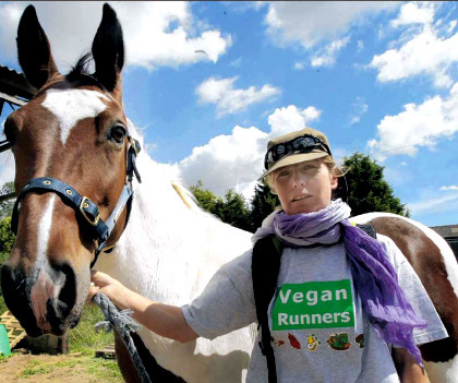 Vegan all my adult life, I run marathons to prove it's not prohibitive to performance - I hold 4 world records! I also run @towerhillstable animal sanctuary