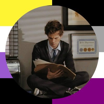 kneedeepinsreid's profile picture. 25 💛🤍💜🖤 || just a trans son defeating his father by collecting masters degrees 🤭 || eras melb n1-3 ((bc sitting outside counts 😌))