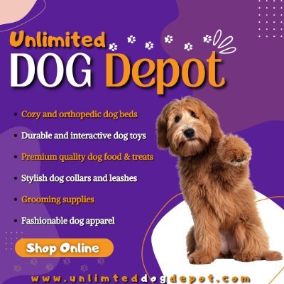 unlimitdogdepot's profile picture. We offer a carefully curated selection of high-quality dog products!