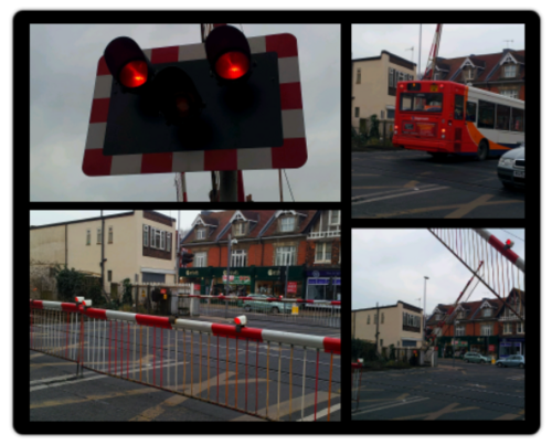 I am the infamous West Worthing crossing. I make people wait in their cars for trains that may or may not arrive. I enjoy people watching and beeping loudly.