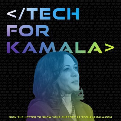 tech4kamala's profile picture. Tech is all of us. We’re on a mission to mobilize tech workers + allies in support of Kamala Harris for President.🇺🇸 Sign the letter.⬇️ https://t.co/yqIHNpG3PK