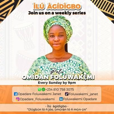 AncientPower6's profile picture. Convener of ìlù àgídígbo ||  Yorùbá content creator || Yorùbá translator || Yorùbá voice over artist || Storyteller