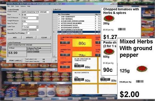 Shelf label printing and management applications for Traders, Retailers, Wholesalers & Shipping Agents (SSCC Compliant labels)