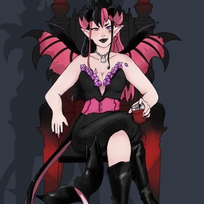 Hey! Your local Shark succubus who will absolutely be flirty one minute and chaotic and cracked the next minute!