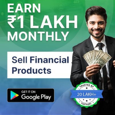 Hi,
Earn with me by joining app today! 💸
Earn over ₹1 Lakh every month by selling financial products like Credit Cards, Insurance, Demat Accounts, Saving ac