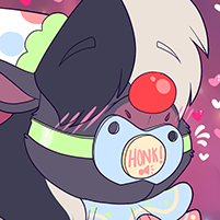 CushyTushie's profile picture. Just a silly-cute skunk with a penchant for getting into kinky trouble.
Totally don't publicly tease me and shove me into kinky situations, that'd be bad!