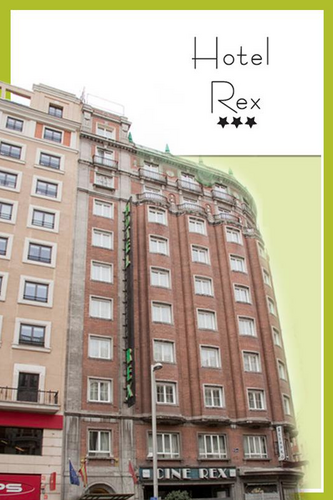 El Hotel Rex es un cómodo y barato hotel de la Gran Vía de #Madrid. De fácil acceso tanto desde el Aeropuerto como de la Estación de trenes de Atocha.