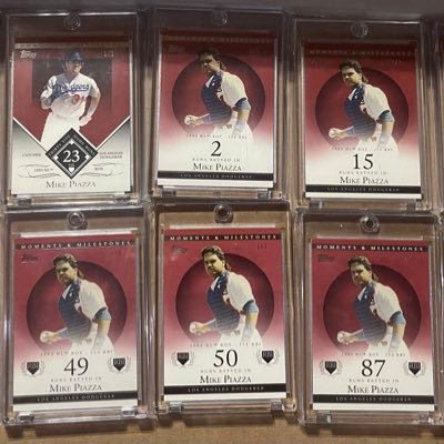 Mike Piazza Super Collector, always looking for 1/1, printing plates, jumbo cards, 2007 Moments and Milestones. 98 Tek. ‘21 Prizm Tiger Stripe ‘21 Archives