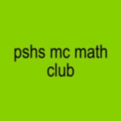 pisaymathclub's profile picture. The official Math Club of Philippine Science High School - Main Campus.