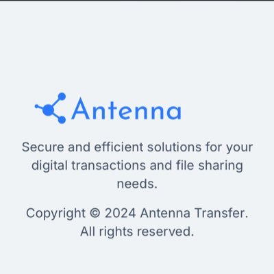 AntennaTransfer's profile picture. Secure. Swift. Simple.