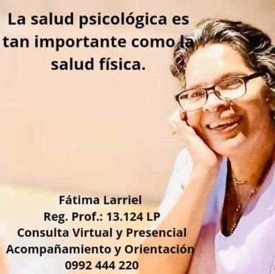FatimaLarriel's profile picture. Psicóloga de nacimiento