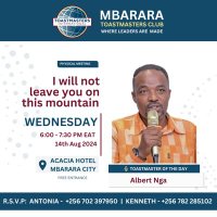 Mbarara Toastmasters (@mbararatm) 's Twitter Profile Photo Mbarara Toastmasters (@mbararatm) 's Twitter Profile Photo