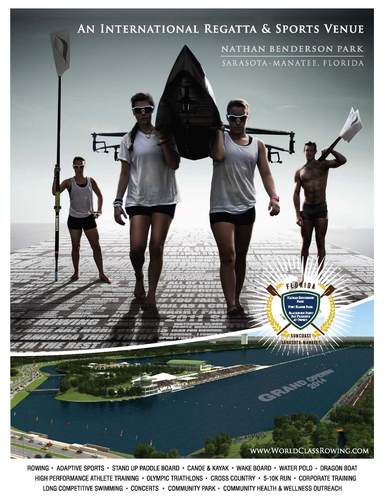 Nathan Benderson Park rowing facility seeks to be the best in the US and Worldwide.  Benderson Lake is a 500 acre man-made lake, ideally situated for rowing.