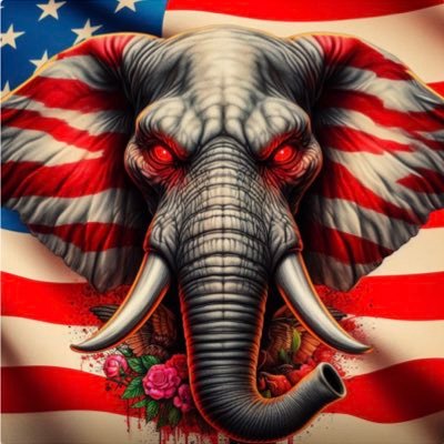 DeepRedElephant's profile picture. 22 A Republican. AMERICA FIRST.