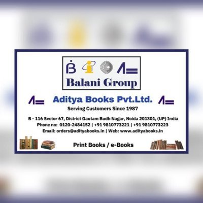 Aditya Books established in 1987 is the leading importer, stockist, and Library supplier of foreign books in India covering all subjects.