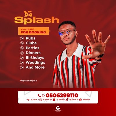 Facebook: Dee Jay Splash, Instagram: dj_splash_gh, https://t.co/OI9jLncEFS , Mixes: https://t.co/CsyqSKJCRd