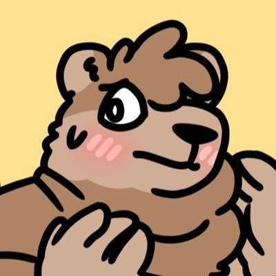 ChonkyChocoBear's profile picture. He/Him — 22 yrs old — gay BEAR — I follow suggestive stuff — big chonky guy — DMs open!