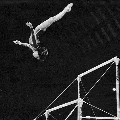 old school gymnastics gifs spanning from the 40s to the early 2000s. run by @inbarfull