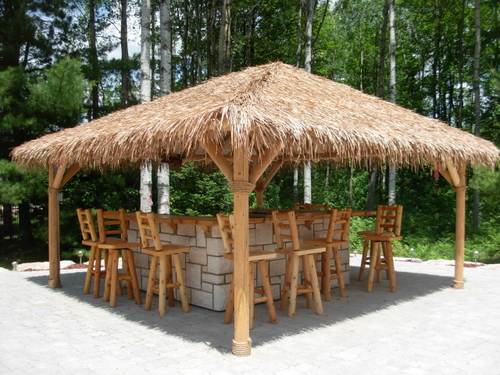 tikiescapes's profile picture. Tiki Escapes Tropical Products specializes in selling palm thatch,bamboo products, and custom built Palapas and tiki bars and. rustic log and timber frame.