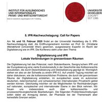 German Conference for Young PIL Scholars (@ipr_nachwuchs) 's Twitter Profile Photo German Conference for Young PIL Scholars (@ipr_nachwuchs) 's Twitter Profile Photo