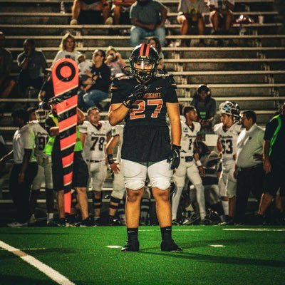 LB/TE/west mesquite highschool/5,10/200/3.8 gpa/2026/1st team all district/#27